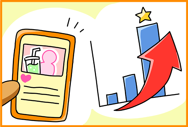 STEP4　インフルエンサーが投稿！商品やサービスの認知が広がっていきます！インフルエンサーが投稿するまでの確認や催促も、TANUKI Lub.が対応し、投稿後は登録加盟店様へLINEで共有します。